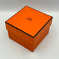 VINTAGE ORIGINE HERMES Orange coffret à montre bois cuir 240229003y2A