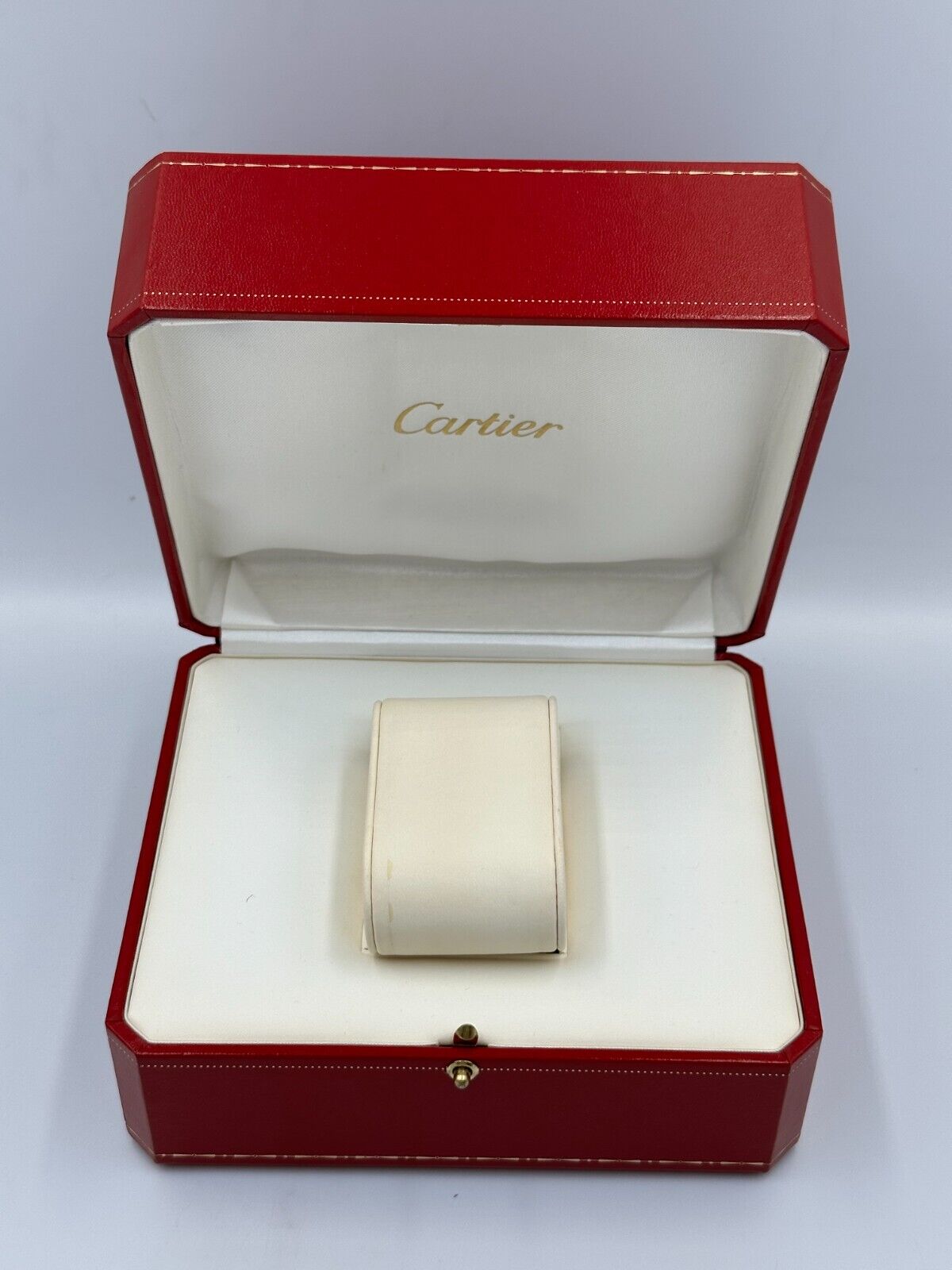 VINTAGE GENUINE CARTIER Red watch box case wood leather Booklet 240303013yA