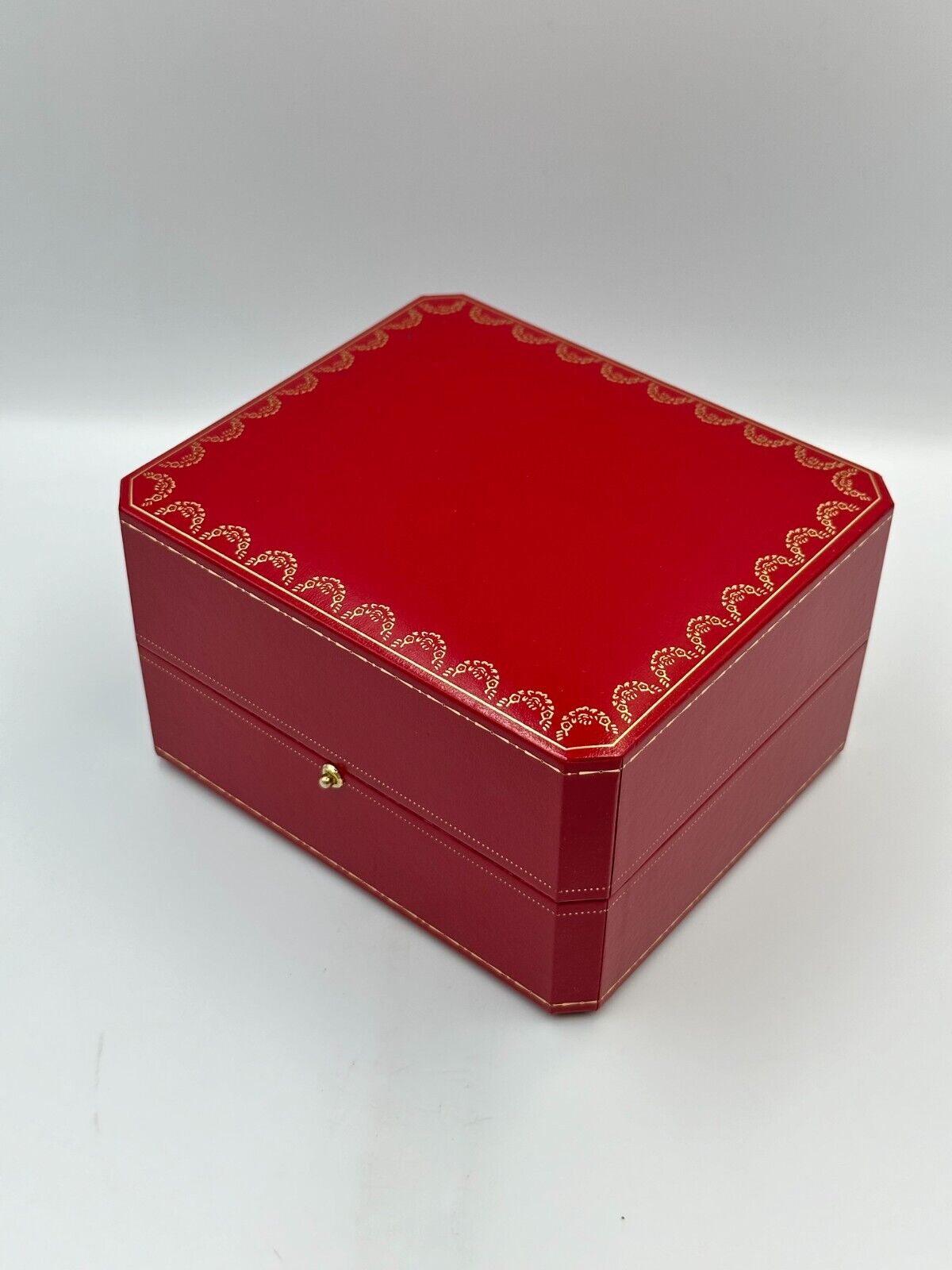 VINTAGE GENUINE CARTIER Red watch box case  wood leather Booklet 240228006yA