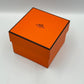 VINTAGE GENUINE HERMES ORANGE watch box case wood leather 240229003y1A