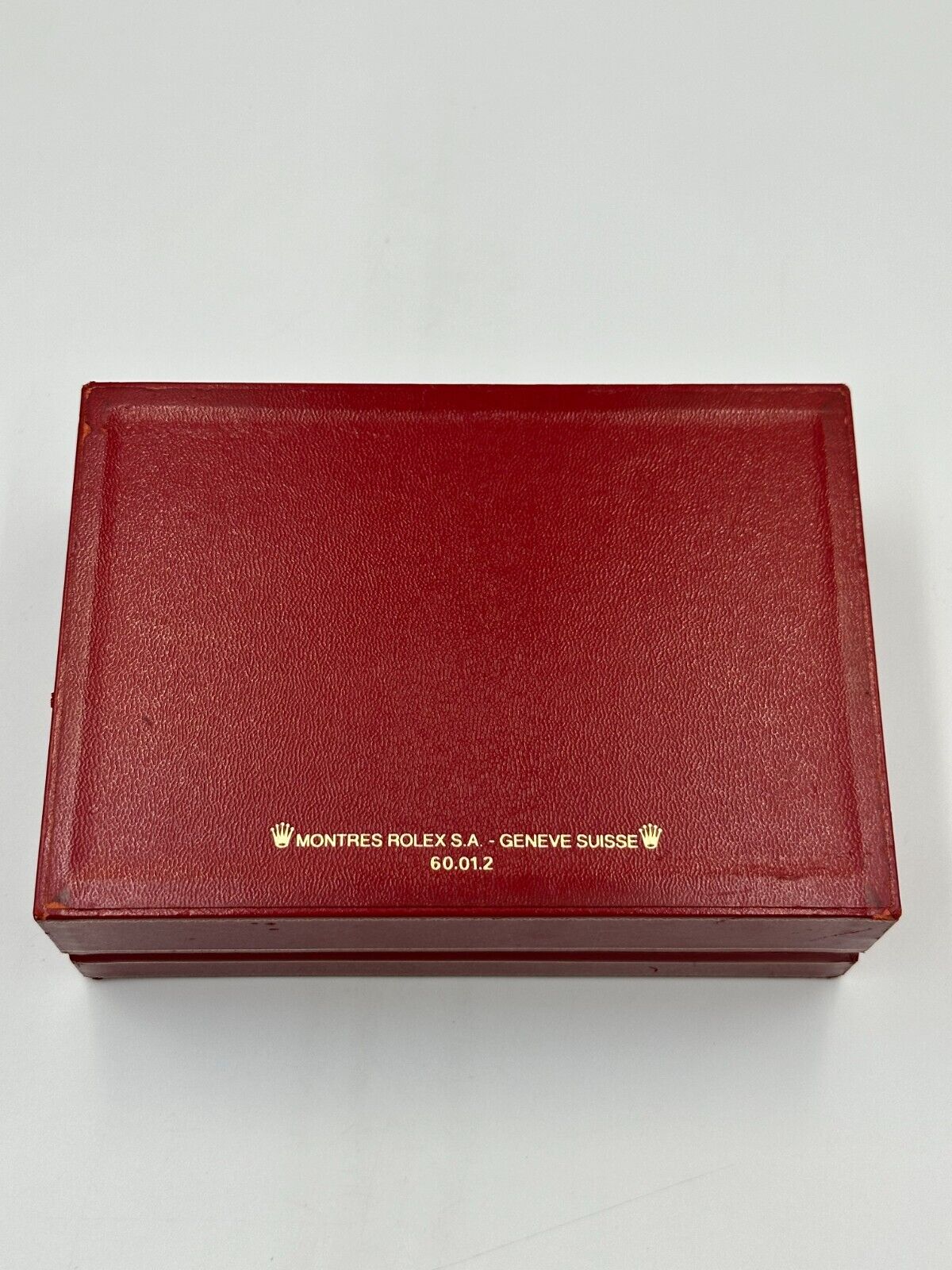 VINTAGE GENUINE ROLEX Red watch box case 60.01.2 no inner flower 240305006y3A