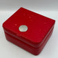 VINTAGE GENUINE OMEGA Speedmaster Seamaster Red watch box case wood 240312010y2A