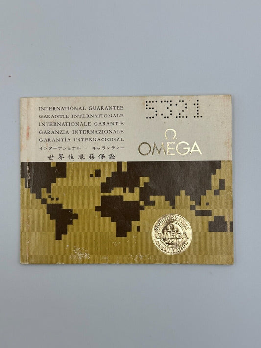 Carta per orologio OMEGA 5321 VINTAGE ORIGINALE 1975 240212003y2A