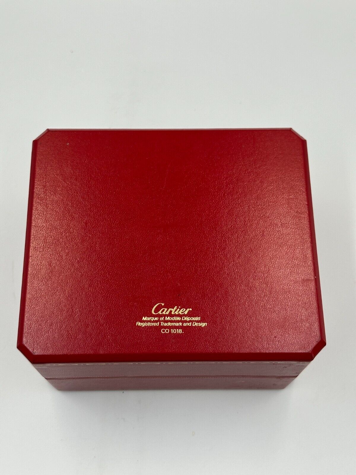 VINTAGE GENUINE CARTIER Red watch box case wood leather Booklet 240301007yA