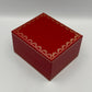 VINTAGE GENUINE CARTIER Red watch box case wood leather Booklet 240303002y3A