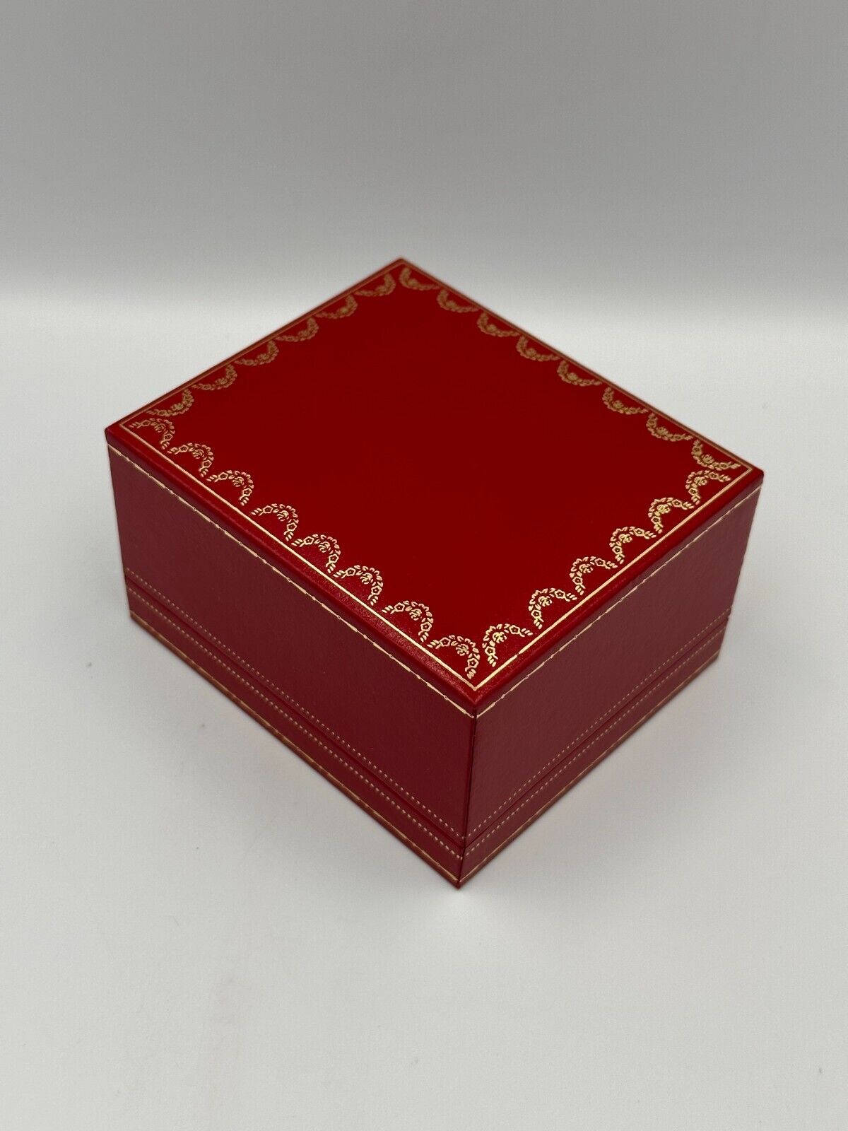 VINTAGE GENUINE CARTIER Red watch box case wood leather Booklet 240303002y3A