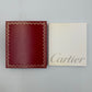 VINTAGE GENUINE CARTIER Red watch box case wood leather Booklet 240227014yA