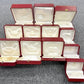 VINTAGE GENUINE CARTIER watch box case Booklet wood Red 13 set 240404003yA