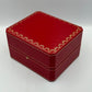 VINTAGE GENUINE CARTIER Red watch box case wood leather Booklet 240227014yA