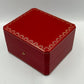 VINTAGE GENUINE CARTIER Red watch box case wood leather Booklet 240303013yA