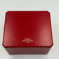 VINTAGE GENUINE CARTIER Red watch box case wood leather Booklet 240303013yA