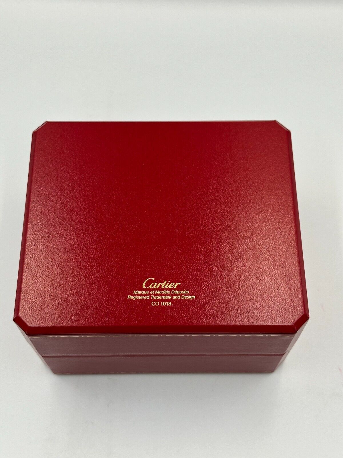 VINTAGE GENUINE CARTIER Red watch box case wood leather Booklet 240303013yA