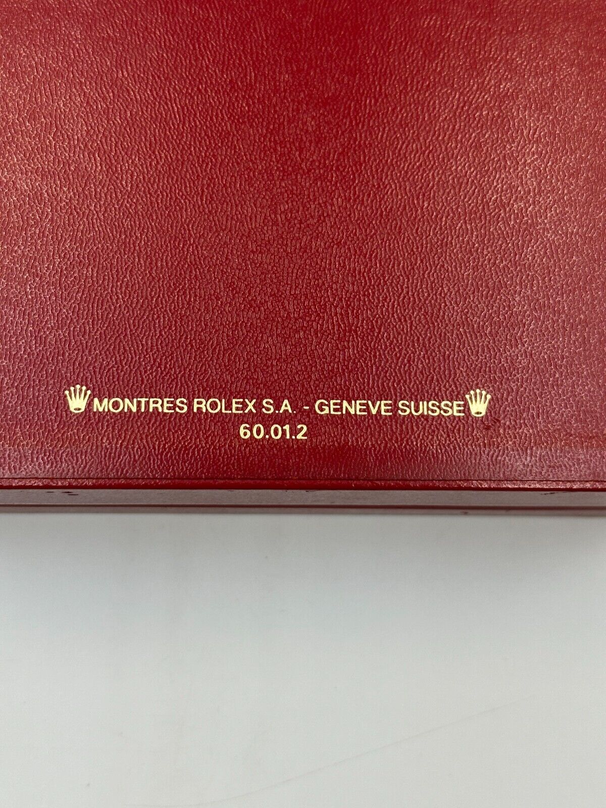 VINTAGE GENUINE ROLEX Red watch box case 60.01.2 no inner flower 240305006y3A