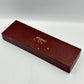 VINTAGE GENUINE OMEGA Red watch box case wood booklet 240228017eA