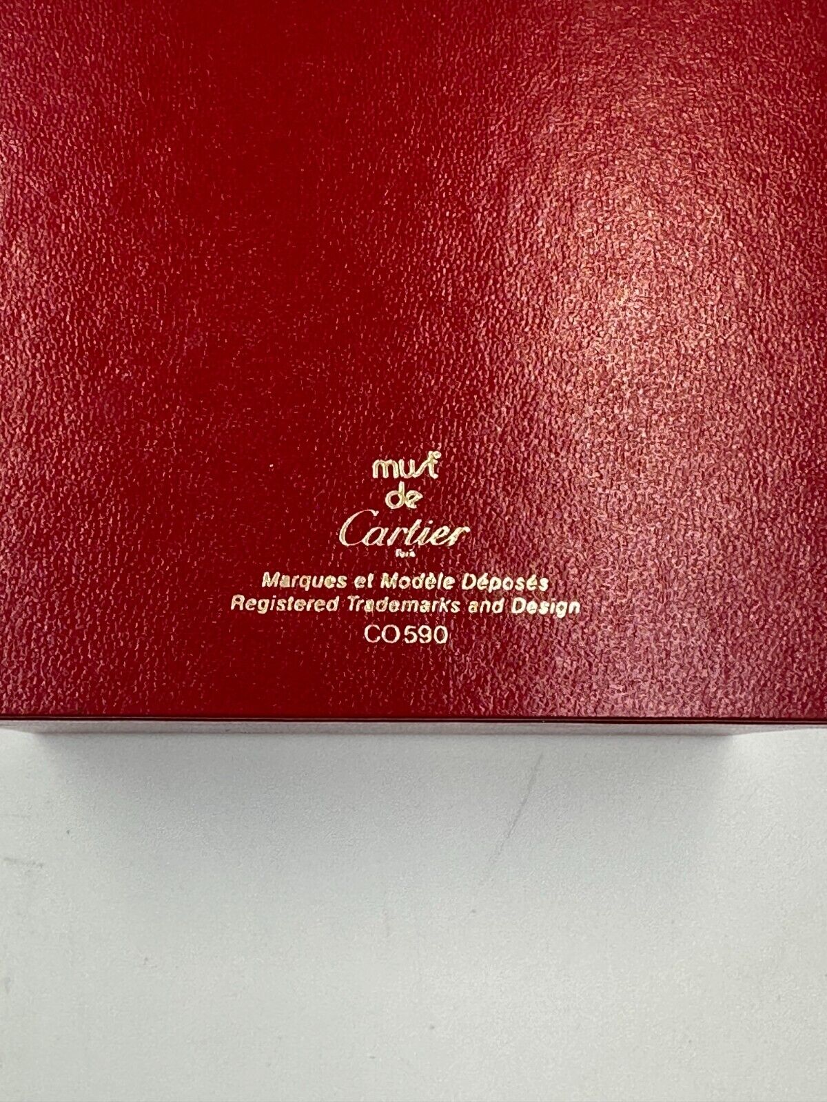 VINTAGE GENUINE CARTIER Red watch box case wood leather Booklet 240303002y1A