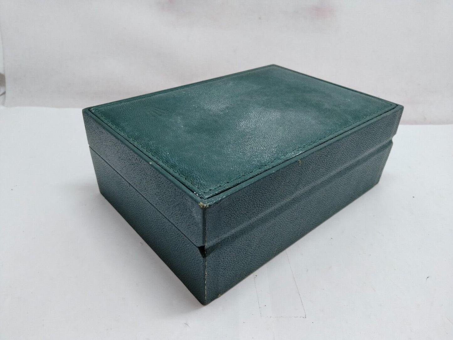 VINTAGE GENUINE ROLEX Green watch box boitier 68.00.08 sans bois intérieur...