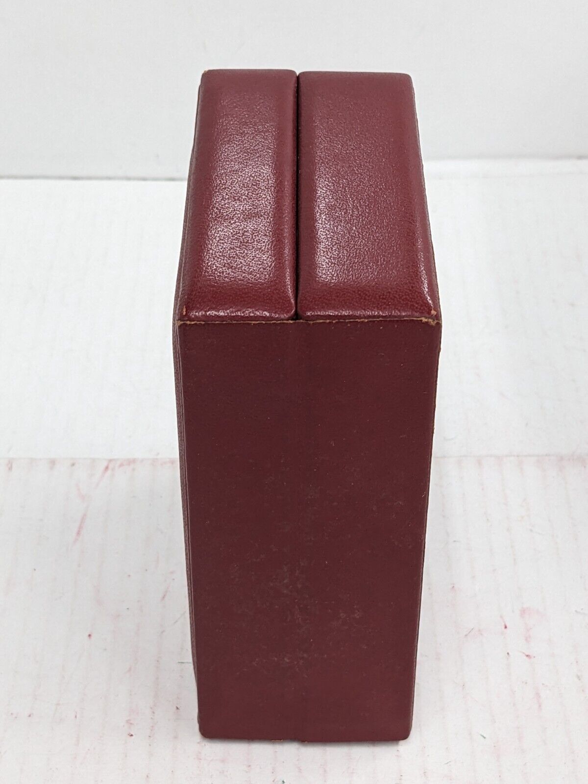 VINTAGE GENUINE ROLEX red watch box case 14.00.01 wood leather 231002005yS