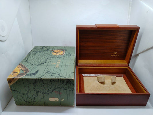 VINTAGE GENUINE ROLEX Day-Date 18038 watch box case 71.00.01 brown 230521001yS