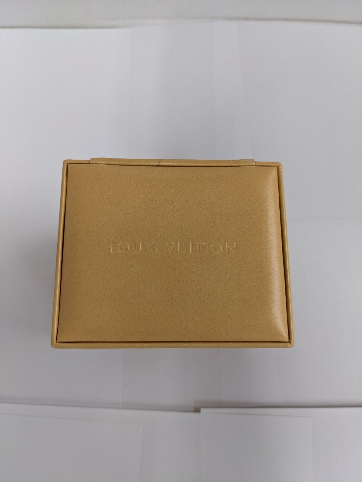 VINTAGE GENUINE LOUIS VUITTON watch box case wood leather brown 231028002yS