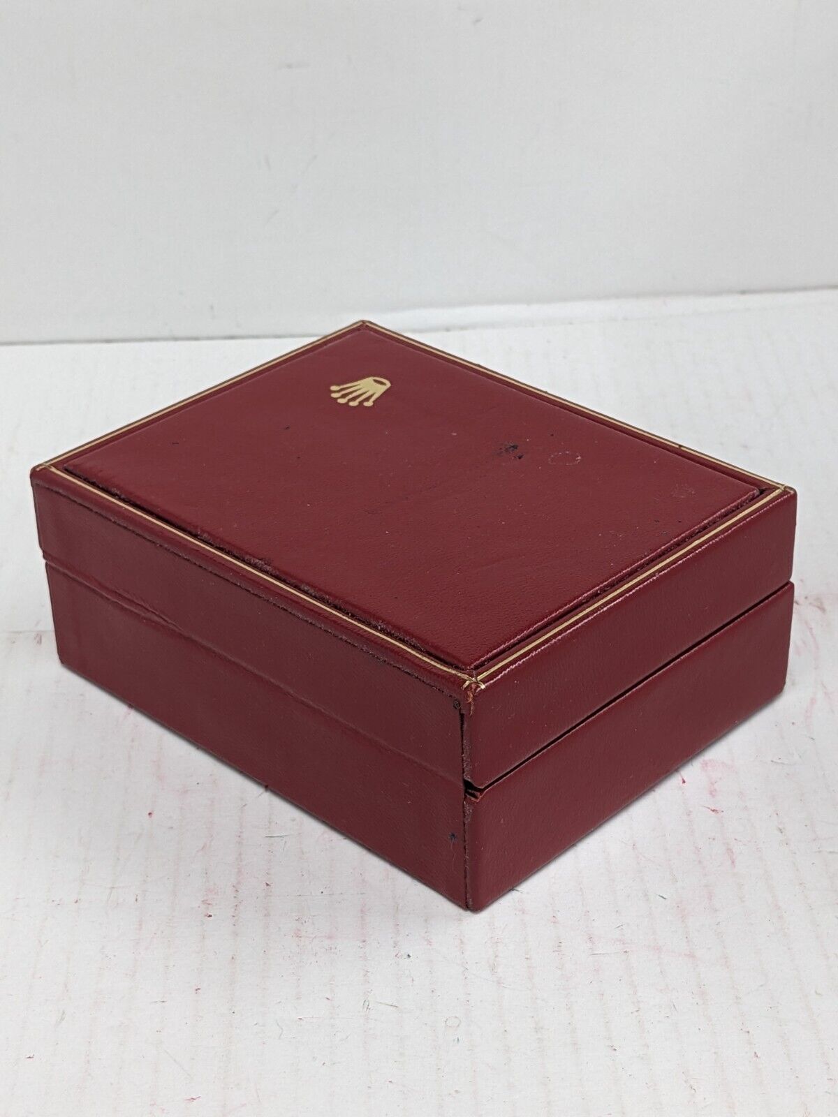 VINTAGE ECHTE ROLEX Rote Uhrenbox ohne Innenkissen 14.00.02 231017007yS