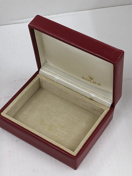 VINTAGE GENUINE ROLEX Caja de reloj roja 14.00.02 sin cojín interior...