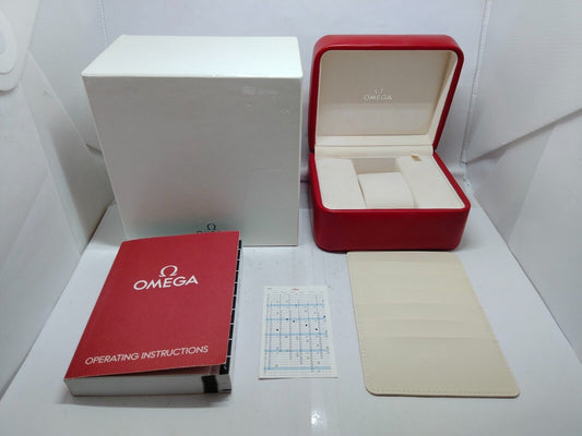 VINTAGE GENUINE OMEGA Speedmaster  watch box case booklet wood 230822006yS