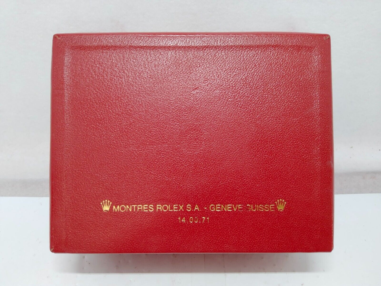 VINTAGE GENUINE ROLEX watch box case no inner wood leather 14.00.71 230818005y1S