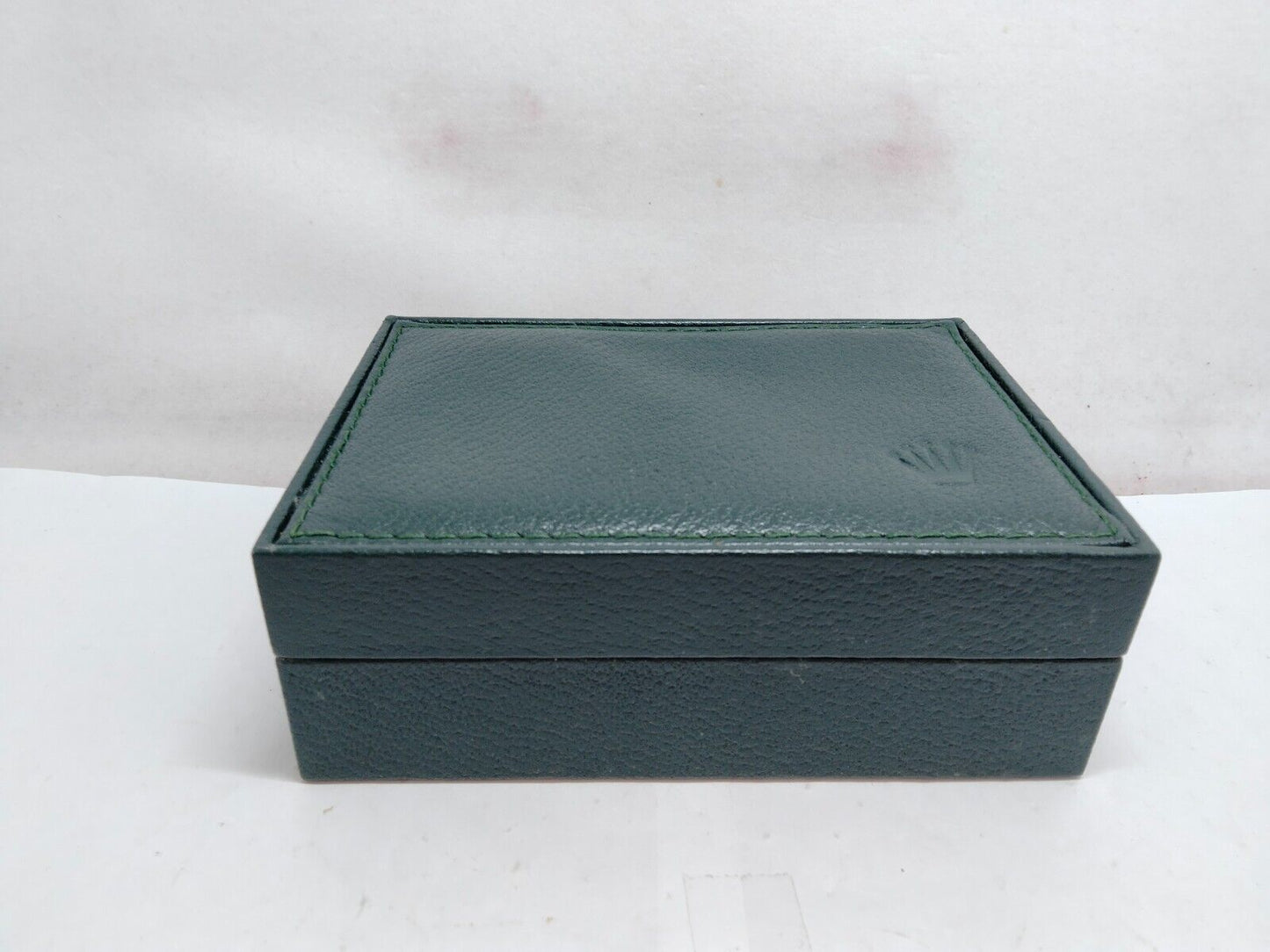 Caja de reloj VINTAGE GENUINE ROLEX Madera verde sin cojín interior...