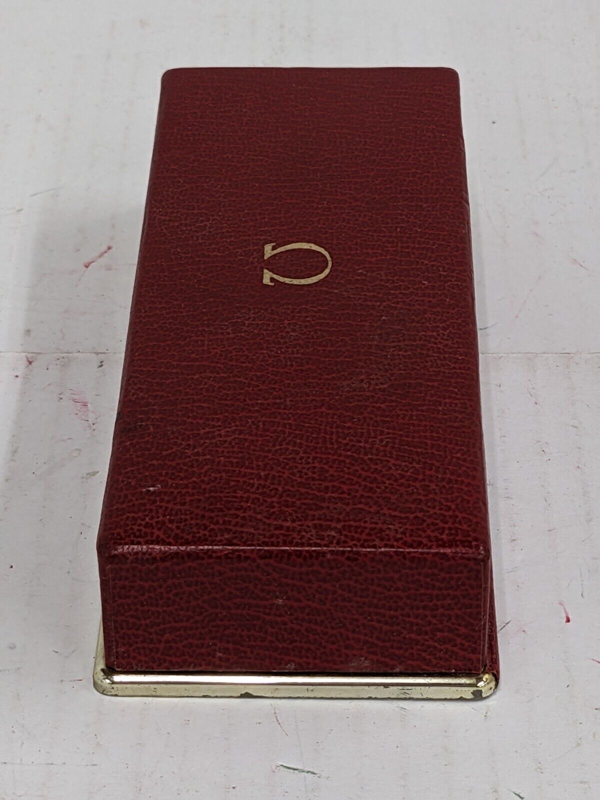 VINTAGE GENUINE OMEGA Red Speedmaster Seamaster watch box case tag 230921009y22S