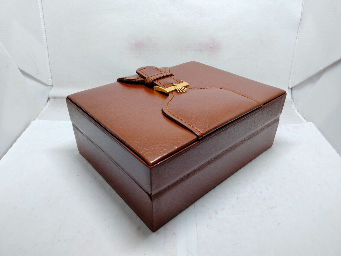 VINTAGE GENUINE ROLEX Day-Date watch box case 71.00.02 leather wood 231105026yS