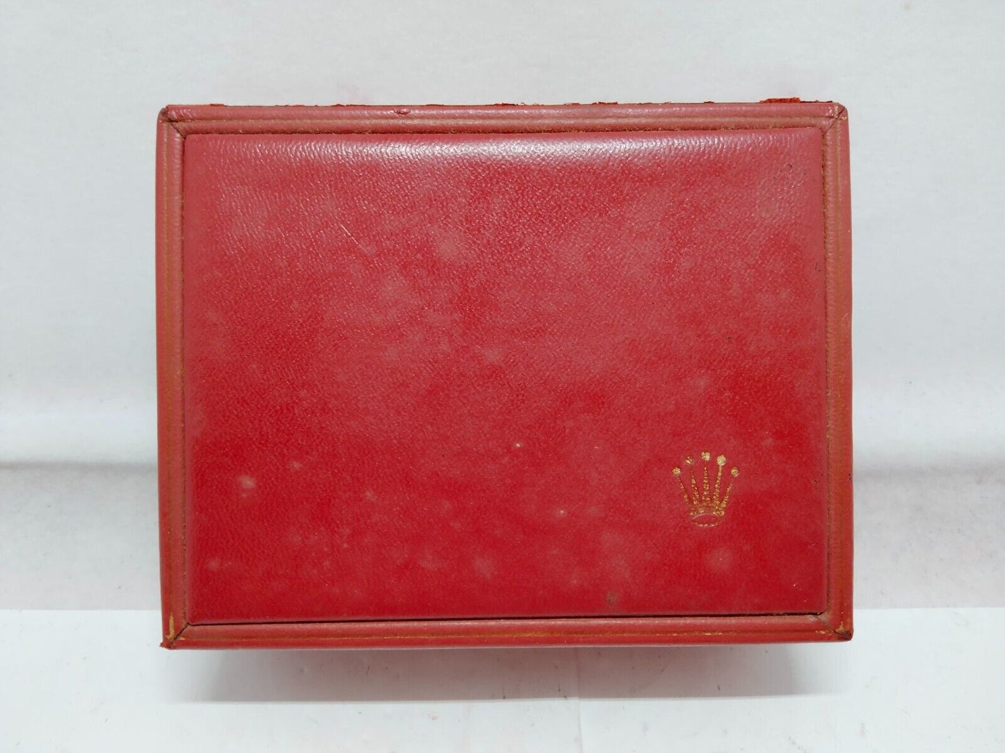 VINTAGE GENUINE ROLEX Red watch box case 14.00.02 no inner wood 230630001y2S