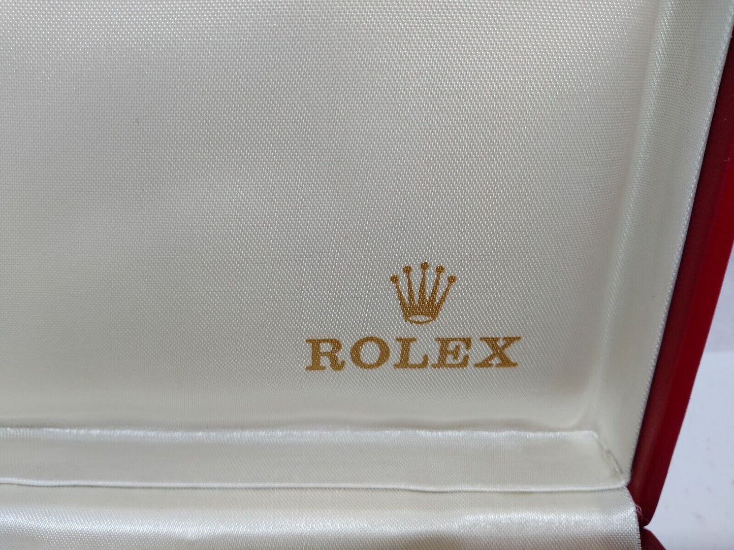 VINTAGE GENUINE ROLEX watch box case red 14.00.02 wood no inner 230921008y9S