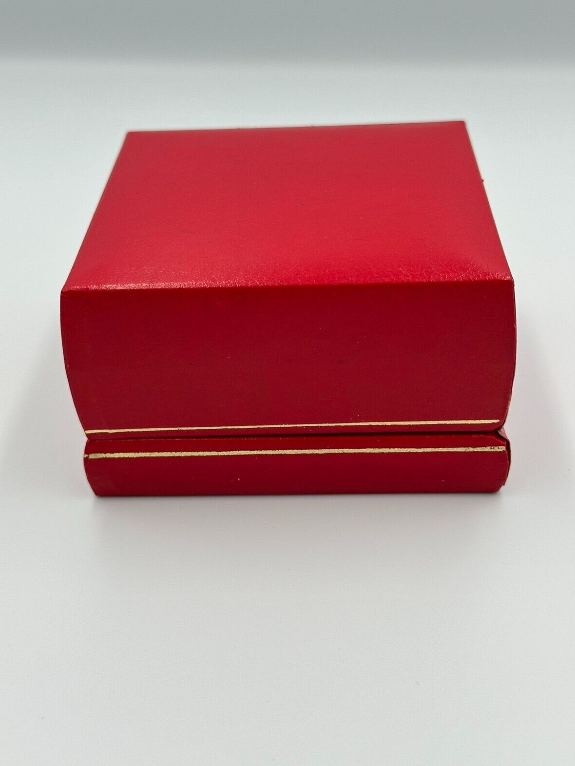 VINTAGE GENUINE OMEGA watch box case wood leather red 240106001yA