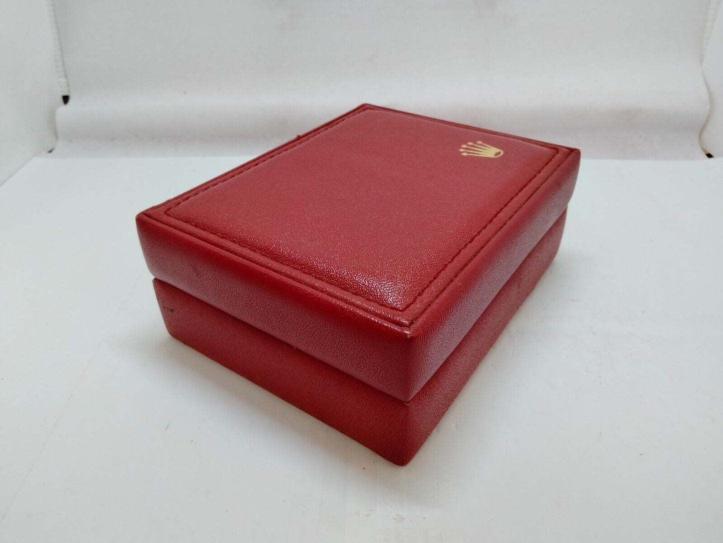 VINTAGE GENUINE ROLEX watch box case 14.00.71 leather wood red 1010002y3S