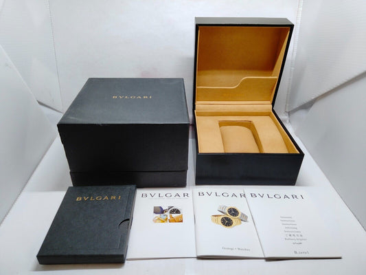 GENUINE BVLGARI watch box case booklet black warranty guarantee 230902015yS