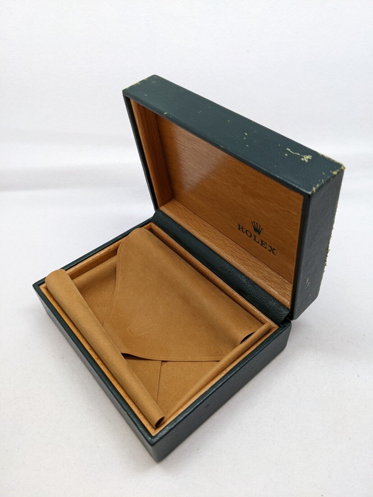 VINTAGE GENUINE ROLEX watch box case no inner cushion 67.00.03 Green 0520003yS