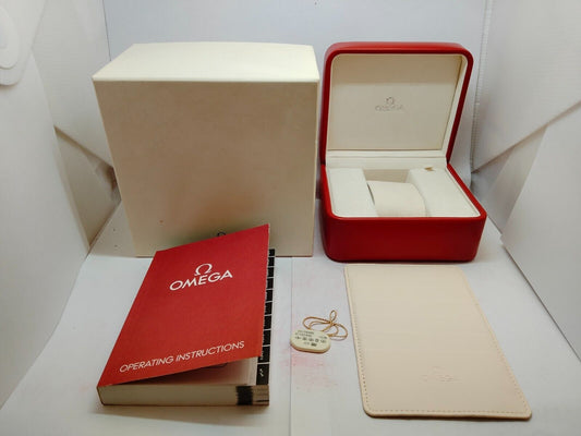 VINTAGE GENUINE OMEGA Speedmaster Seamaster watch box case Booklet red 1029002mS