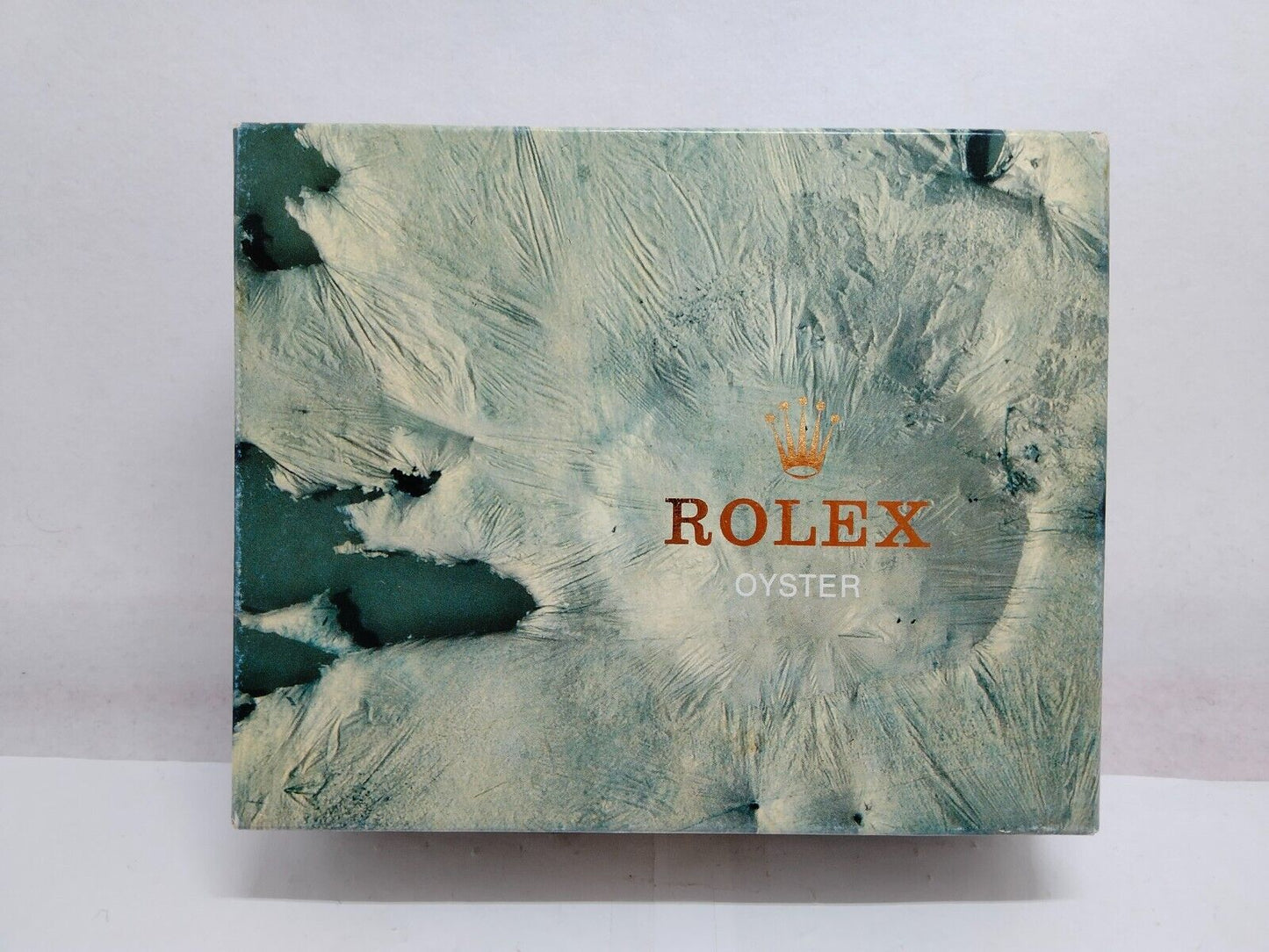 VINTAGE GENUINE ROLEX Green watch box case paper 0119004y14S