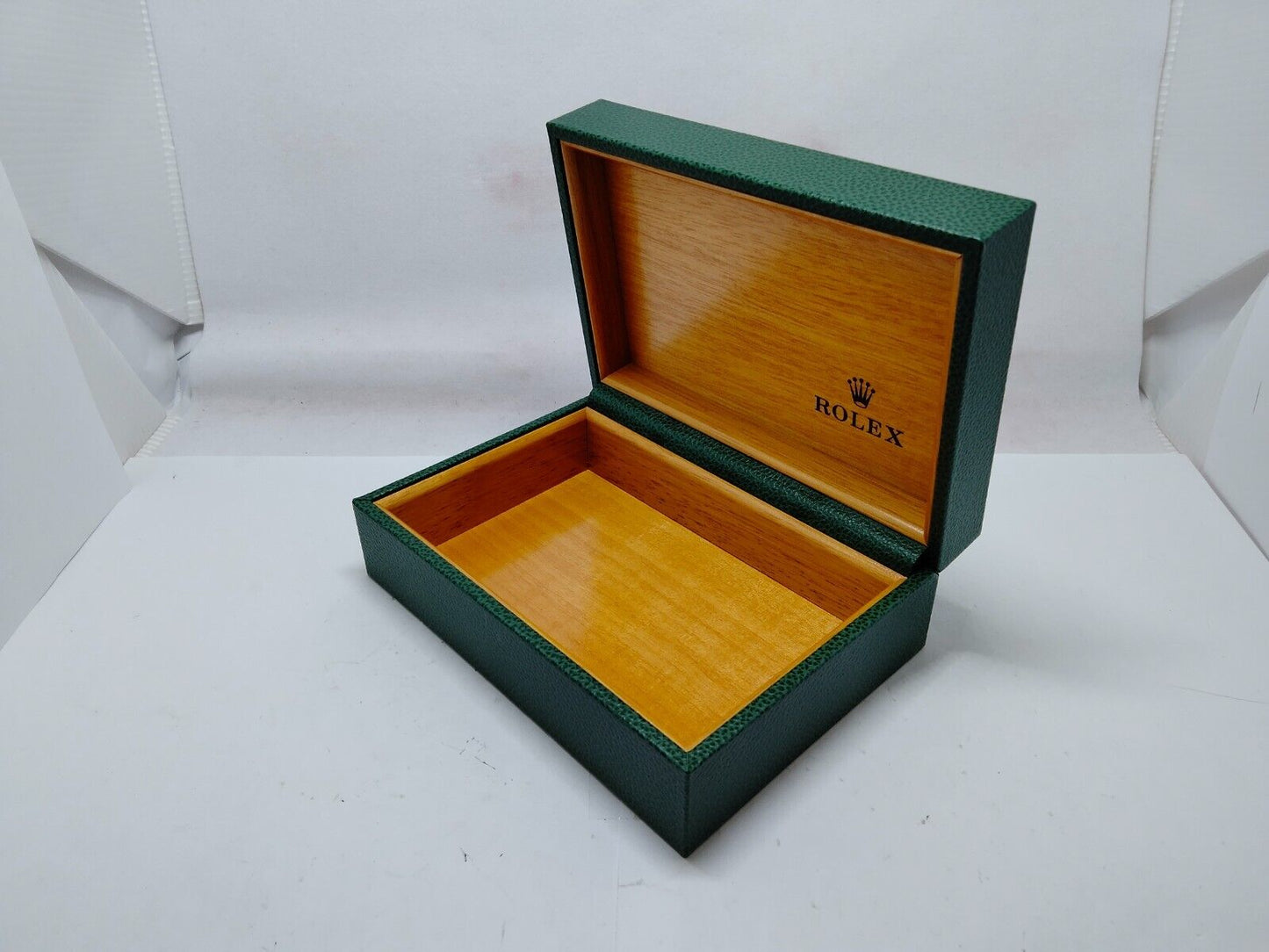 VINTAGE GENUINE ROLEX watch box case 68.00.55 wood no inner leather 1116003y3S