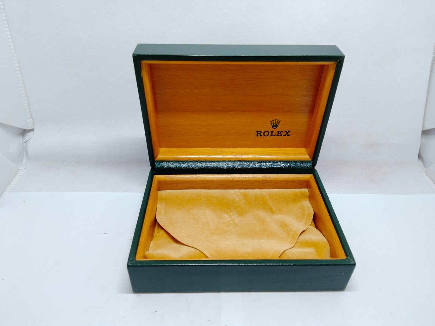 VINTAGE GENUINE ROLEX watch box case 68.00.2 no inner cushion wood 1210002y2S