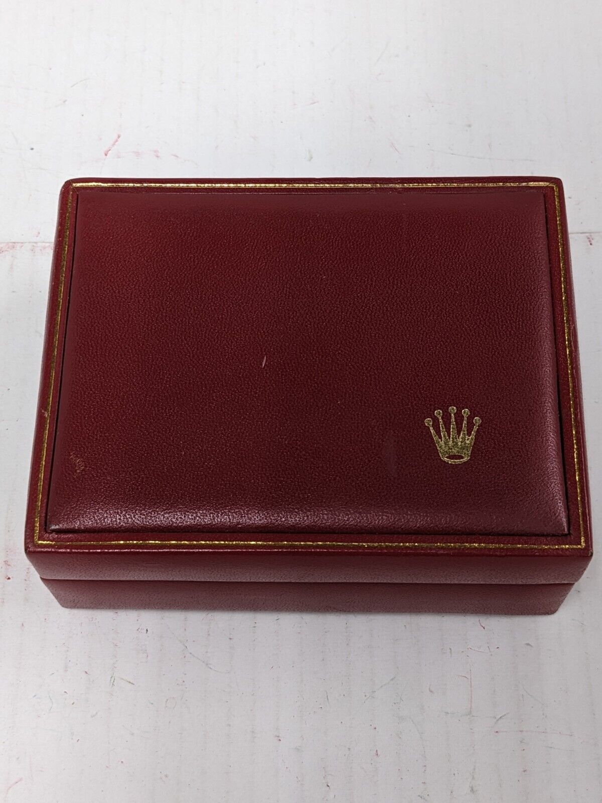 VINTAGE GENUINE ROLEX Red watch box case 14.00.08 no inner 230924012y10S