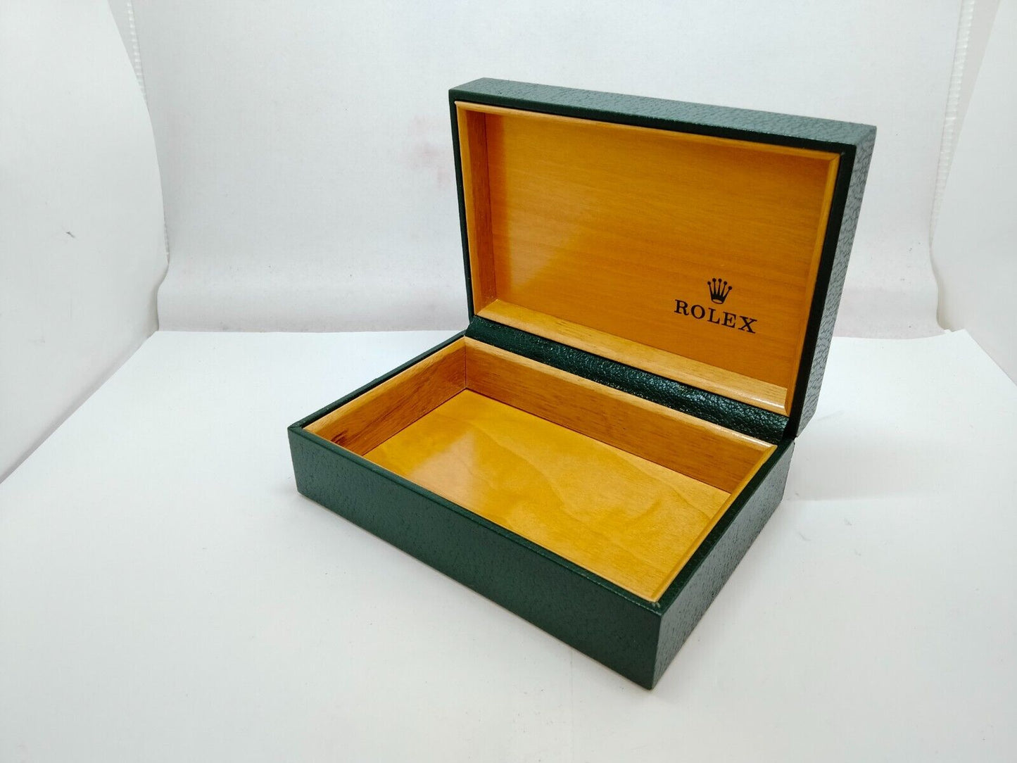 VINTAGE GENUINE ROLEX Green watch box case 68.00.55 no inner cushion 0905001y7S