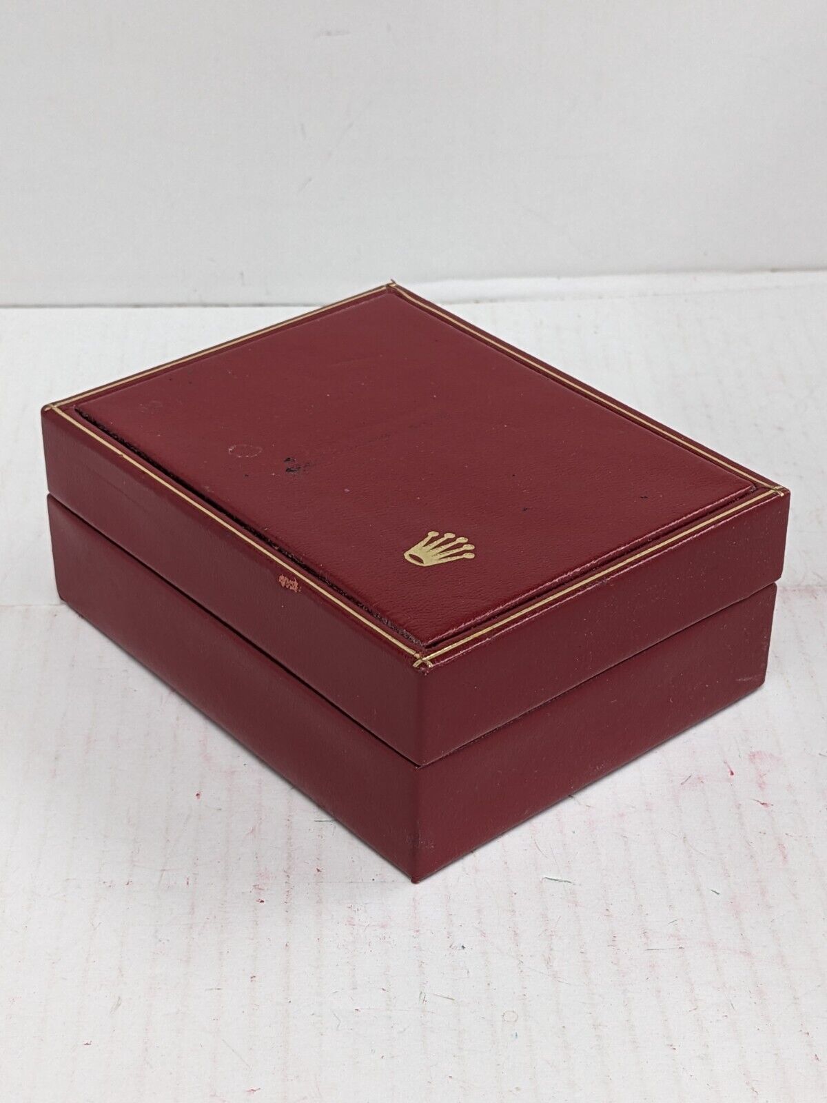 VINTAGE GENUINE ROLEX Red watch box case no inner cushion 14.00.02 231017007yS