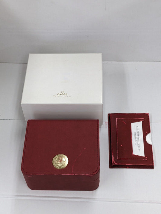 VINTAGE GENUINE OMEGA Seamaster Speedmaster Red watch box case link 230905006yS