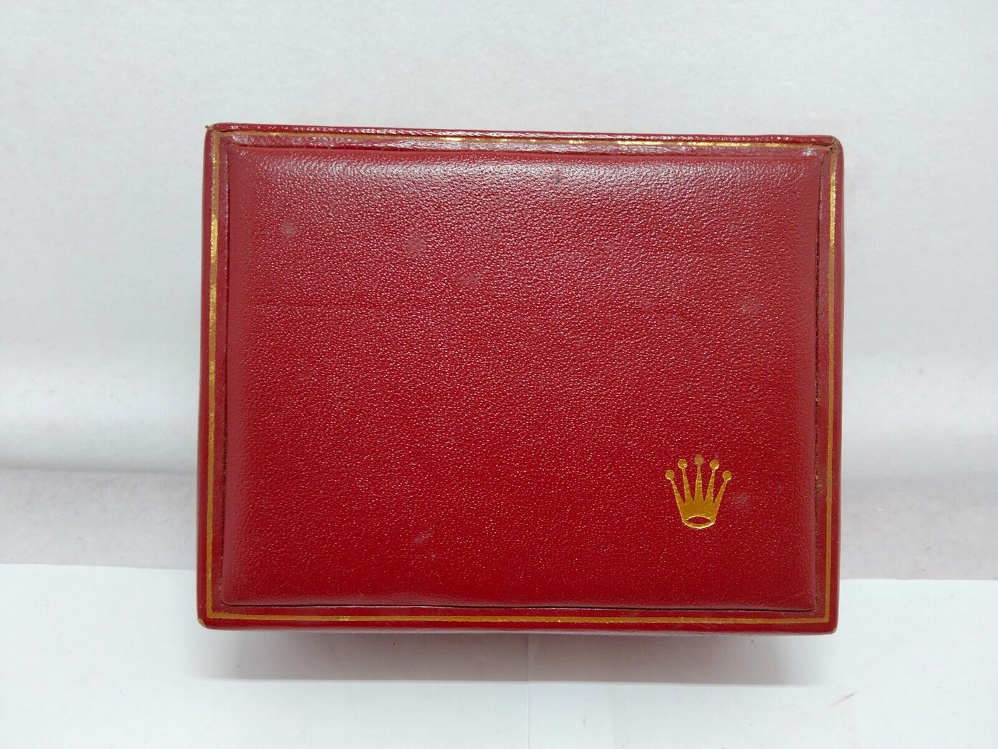 VINATAGE GENUINE ROLEX watch box case red wood leather 14.00.08 1021003y1S