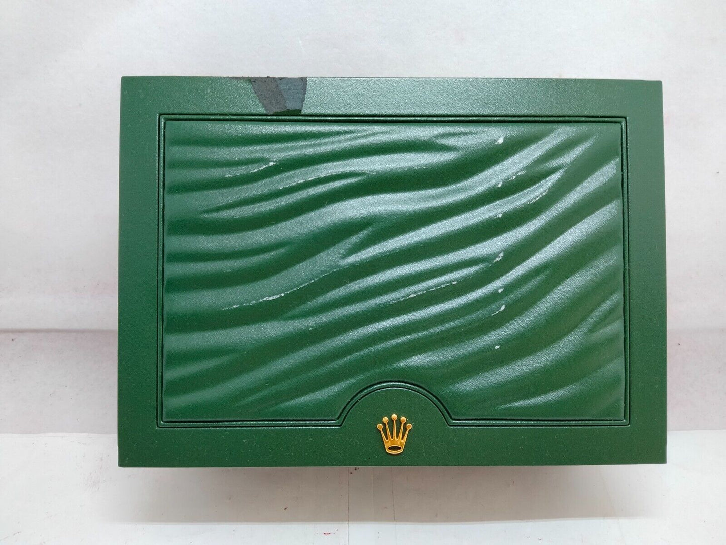 VINTAGE GENUINE ROLEX Green watch box case 31.00.04 wave no inner 231107014y2S