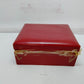 VINTAGE GENUINE OMEGA Speedmaster Seamaster red watch box case leather 0914023yS