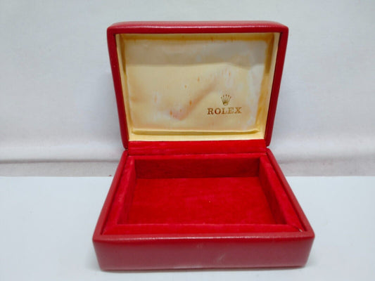 VINTAGE GENUINE ROLEX Red watch box case 14.00.01 no inner wood 230715001y2S