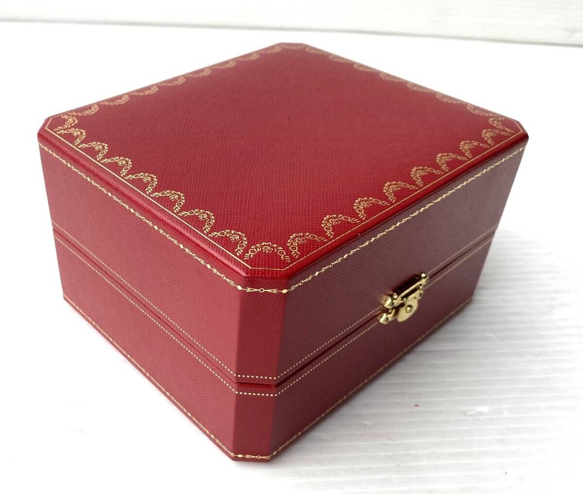 VINTAGE GENUINE CARTIER watch box case Red wood leather COWA0043 231010017yS