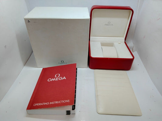 VINTAGE GENUINE OMEGA Seamaster Speedmaster watch box case booklet red 1003008yS